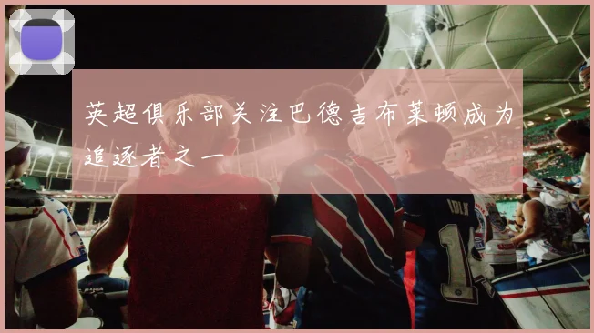 英超俱乐部关注巴德吉布莱顿成为追逐者之一